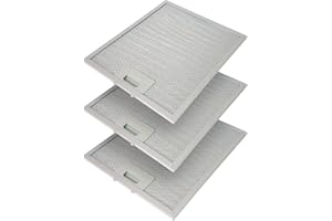 LEAD HOME 3 filtros de grasa metálicos para campana extractora de 305 x 267 mm, rejilla para AEG Electrolux 405525042-9 4055250429 Elica GRI0009219A KIT0010805 93952919 Whirlpool Bauknecht