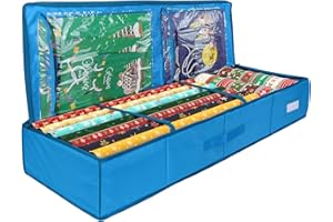 NOMIOU Wrapping Paper Storage Bag Organiser with Fabric for Christmas Birthday Wrapping Paper Rolls Accessories