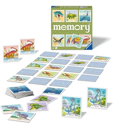 Ravensburger Memory® Dino Ranch - 20923 - Der Spieleklassiker Mit Bildern Aus Der Beliebten TV-Serie Dino Ranch, Merkspiel Für 2-8 Spieler Ab 3 Jahren