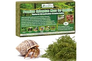 ZeeDix 220g Moos für Terrarium & Pflanzen, Reptilien Moos Terrarien Moosstreu für Leopardgeckos/Echsen/Schlangen/Schildkröten/Frösche, Sicher mit Atmungsaktivität