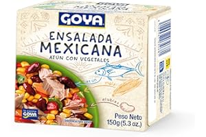 Goya Ensalada de Atún Mexicana150g, con Jalapeños y Alubias, Frescura y Auténtico Sabor en Cada Bocado