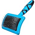 GROOM PROFESSIONAL Curved Firm Slicker Dog Brush - Dog Grooming Brush - Dematting Brush for Dogs - Long & Short Pins - Perfect for Removing Matts & Tangles - Professional Quality - Medium
