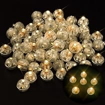JJGoo 50 Stück Mini LED-Lichterkugeln – Wasserdicht, Für Ballons, Dekoration, Kaltweiß, Mit Batterie