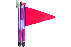 Cycley Fahrradwimpel Reflecto (pink/violet)- Pink Reflektierend - faltbar 4-teilig - Höhe 160 cm