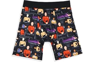 INTIMO Star Trek: The Next Generation Boxer Briefs Men's Spock Worf Kirk Beverly AOP Snug Fit Underwear