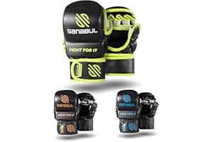 Sanabul Guanti da combattimento ibridi MMA da 7 oz essenziali