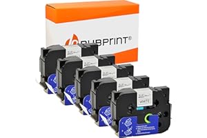 Bubprint 5 Cinta de Etiquetas Compatible para Brother TZE-251 TZE 251 para P-Touch 2430PC 2730VP 3600 9500PC 9700PC D600VP D800W E500VP H500 P700 P750W 24MM