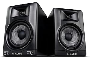 M-AUDIO BX5BT Paire d’Enceintes Monitoring Actives 5 Pouces pour Bureau, avec DSP et Bluetooth, contrôle Via Аpp pour Production Musicale, Montage vidéo, création de Contenu et podcasting