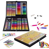 Mallette Dessin KINSPORY 168 Pièces - Crayons, Peintures, Pastels | Coffret Artiste Enfant