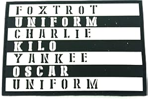 PATCH NATION Foxtrot Uniform Charlie Kilo Yankee Oscar Uniform Cosplay Airsoft Paintball PVC Patch