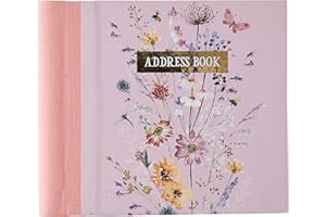 Design By Violet Wild Meadow Address Book Telephone Book Journal Organiser 520 Spaces Hard Back Cover Contemporary Design Gift Present 15cm x 17cm