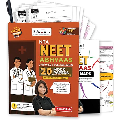 Educart Abhyaas 20 Mock Papers Neet Test Series 2026 - Full Syllabus & Unitwise (Introducing Chapterwise-wise Theory Maps Boo