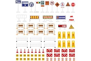 TOYANDONA 1 Ensemble Feu de Circulation Modèle Jouets Trafic Signes Rue Route des Panneaux Routiers Signes Accessoire pour Enfants Cognitive Jeu 80 Pièces