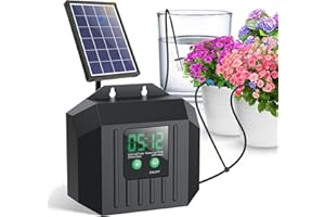 Biling Solar Automatische Bewässerung für Pflanzen im Urlaub, 3,5W 15M Solar Bewässerungssystem mit Timer für Garten Balkon Gewächshaus Blumen Pflanzenbewässerung, Eitersparnis und Umweltbonus