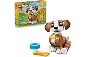 LEGO Creator 3in1 Cute Animals: Playful Puppy Dog Toy - Pet Animal Figure Transforms into a Squirrel or Duck - Creative Birthday Gift for 8+ Year Old Girls & Boys - 31382