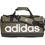 adidas Unisex Adulto Borsa Sportiva, Duffel Bag, Olive Strata/Nero, Bianco, M