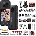 Insta360 X3 - Waterproof 360 Action Camera with 1/2" 48MP Sensors, 5.7K 360 Video, 72MP 360 Photo, Stabilization, Touchscreen, 50 in 1 Accessory Kit + 64GB Card + Card Reader + More