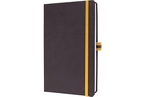 SIGEL LS107 Notizbuch Linescape, ca. A5, liniert, dunkelgrau, gelb: Notebook Linescape, Sun, Hardcover