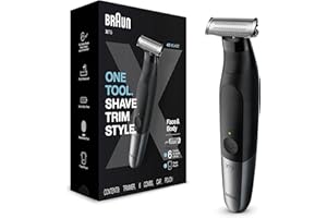 Braun Series XT5 Rasoir Électrique Rechargeable et Tondeuse Hybride Homme, pour Visage et Corps avec Lame Durable et Pochette De Voyage Noir,Aine, Aisselles, XT5200