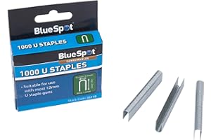 Blue Spot Tools BlueSpot 35118 Lot de 1000 agrafes rondes en U T25 Argenté 12 mm