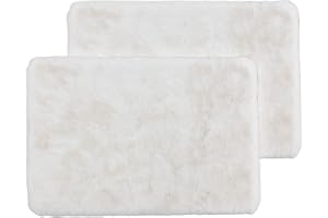 Schöner Wohnen Kollektion Lot de 2 tapis de bain 67 x 110 cm - Très moelleux - Blanc - Décoration de salle de bain - Lavable et antidérapant