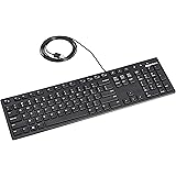 Amazon Basics Matte Black Wired Keyboard - US Layout (QWERTY)