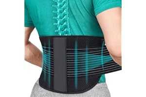 SYXUPAP Ceinture de Soutien du Dos - Soulagement des Maux de Dos, Sangles de Soutien Réglables avec Coussin Lombaire
