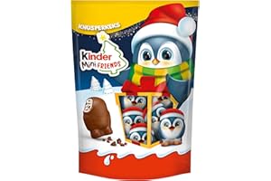 ‎KINDER kinder Mini Friends Knusperkeks – Vollmilchschokolade mit knusprigem Keks & Milchfüllung – Süßigkeiten für Nikolaus, Adventskalender – Zum Befüllen des Nikolausstiefels & als Nikolausgeschenk – 122g