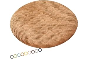 MCNDSI Rund Sitzkissen Stuhl Stuhlkissen 30/40/35/50/45 cm Sitzkissen Baumwolle Sitzpolster Stuhlauflage für Outdoor Indoor Gartenstuhl Küche oder Esszimmerstuhl(K4,1PC_18INCH/45CM)