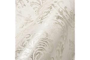 A.S. CRÉATION Livingwalls Travel Styles - Papel pintado para pared (10,05 x 0,53 m), diseño barroco, color blanco y plateado