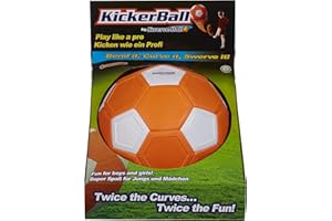 CHTK4 Stay Active KICKERBALL de Swerve Ball Football Toy Tamaño 4 Paneles aerodinámicos para Trucos de Swerve, Interior y Exterior, como se ve en la televisión, Unisex, Naranja y Blanco