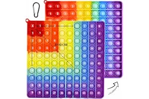TTDCQQID Jouets Anti-Stress, Push Bubbles Jouet, Push Pop Bubble Sensory Toy, Fidget Sensory Toy, Push Pop Bubble Jouet Anti Stress Enfant, Jouets éducatifs de Multiplication et d'addition