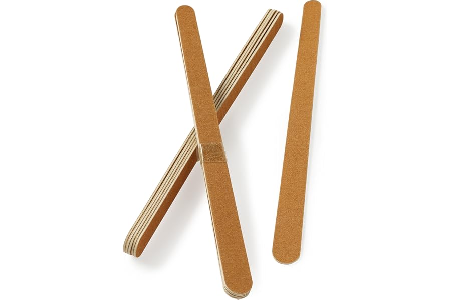 Manicare Pack of 10 Emery Boards, 17cm Long, Nail Files For Shaping Natural Nails, Double Sided Fine And Coarse Grit, Strong And Durable, For At Home DIY Salon Professional Manicure Or Pedicure