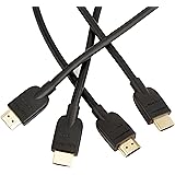 Amazon Basics – Hochgeschwindigkeitskabel, Ultra HD HDMI 2.0, unterstützt 3D-Formate, mit Audio Return Channel, 3 m, 2 Stück