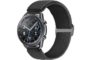 Runostrich Nylonowy, pleciony, elastyczny pasek Solo Loop 22 mm, kompatybilny z Samsung Galaxy Watch 3 45 mm / Galaxy Watch 46 mm / Gear S3 Frontier / Classic / Garmin Venu 3 / Venu 2 / Vivoactive 4,