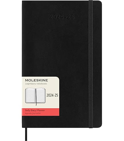 Agenda Moleskine Settimanale Smart 2025 - Planner 12 Mesi Con Chiusura Elastica, Nero, 13x21 Cm