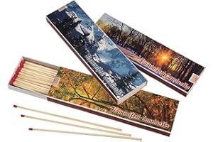 ROSSELLI Fiammiferi lunghi da caminetto scatola con 40pz. lunghezza fiammifero 19 cm ca