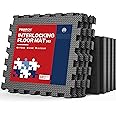 PROIRON Extra Thick Interlocking Exercise Mat 2cm Floor Protection 6 Pcs/ 24 Sq ft Large Gym Floor EVA Foam Mats Tiles 60x60 cm (24" x 24)