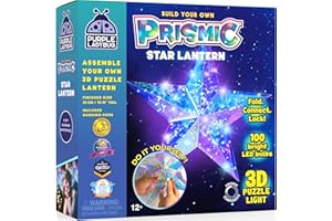 PURPLE LADYBUG PRISMIC 3D Sternen-Nachtlicht Bastelsets für Kinder - Nikolaus Geschenke Mädchen 8 Jahre, Geschenk Mädchen 9 10 11 12 13, Teenager Mädchen Geschenke - DIY Ostergeschenke Kinder - Basteln Mädchen