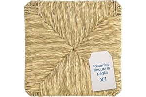 Tomaino - Seduta in Paglia per Sedie 37x37 cm - Set 1 Seduta per Sedie - Ricambio Seduta Sedia Paglia - Sedute Impagliate per Casa e Ristorazione