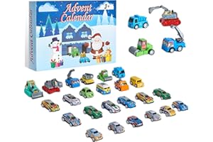 Calendario Avvento 2024,Goomp Calendario dell'Avvento Natale 2024 Macchine Giocattolo Ragazzi per Bambini Regalo Bambino 3-12 Anni Regali Natale Calendario dell Avvento Regalini Fine Festa Compleanno