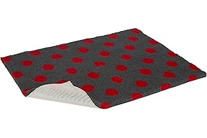 Vetbed Parure de lit pour Chien et Chat, Charbon de Bois avec Pois Rouge