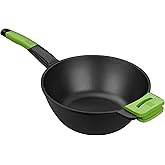 BRA Prior | Wok with Handle 11 in, Non-Stick Cast Aluminium | Suitable for all types of cookers, including induction