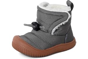 MASOCIO Bottes Bébé Garçon Fille Hiver Bottines Enfant Chaussures Fourrés Peluche Chauds Antidérapant Taille 19-27 EU