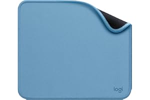 Logitech Mouse Pad - Studio Series, Tapis de Souris d'Ordinateur, Base Caoutchouc Anti-Dérapant, Glissement Facile, Résistant aux Eclaboussures, Durable, Portable, Moderne - Bleu/Gris
