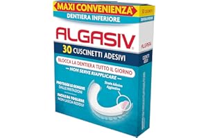 Algasiv Cuscinetti Adesivi Per Dentiera Inferiore, Dura Tutto Il Giorno e Protegge Le Gengive, Tenuta 20 Volte Più Forte, 30 pezzi