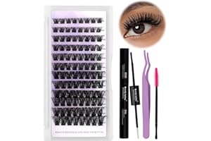 WENDY LASHES Zestaw Cluster Lashes D Curl 0.07mm Natural Lash Clusters C9 Wispy 8-16mm Mixed Individual Eyelashes DIY Zestaw do Przedłużania Rzęs