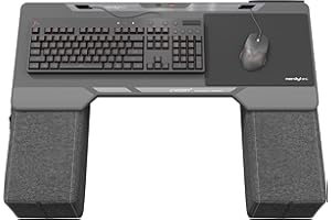 NERDYTEC Couchmaster® CYCON² mikrofibra - Fusion Grey - Podstawka do zabawy na kanapie z myszką i klawiaturą (do PC / PS4 / Xbox One)