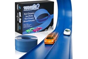 ZORKAM - Turborace Pista Macchinine -Pista di velocità 4 Metri + 4 macchinine turborace - gioco di avventura idea regalo bambino 3 4 5 6 7 anni per compleanno