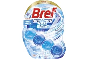 Bref WC Forza Artica, Nuovo Brilliant Gel, Detergente WC in gel, Pulizia e Freschezza per il tuo WC, Formato singolo